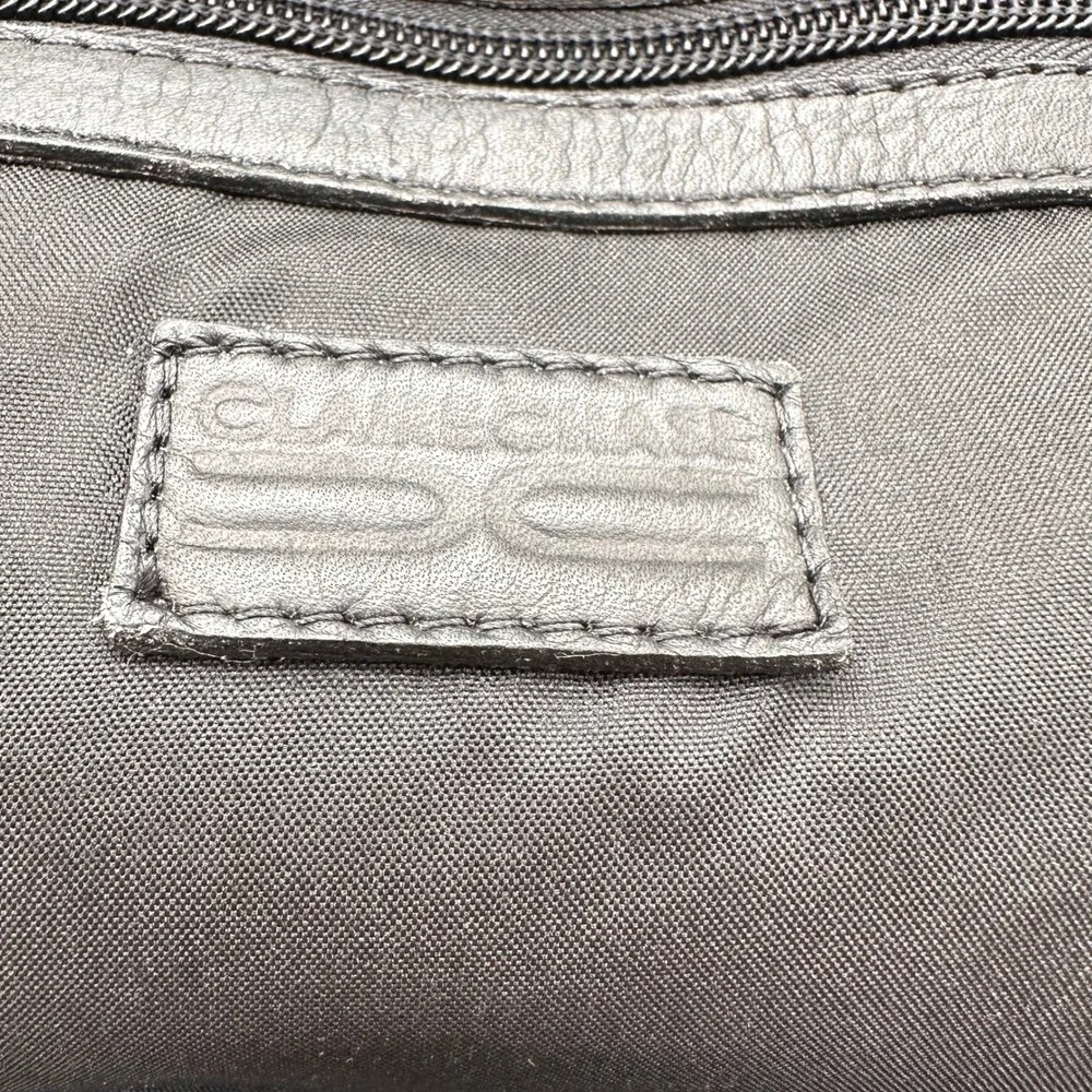 Vintage Claire Chase Black Leather Messenger Bag Crossbody Organizer Briefcase